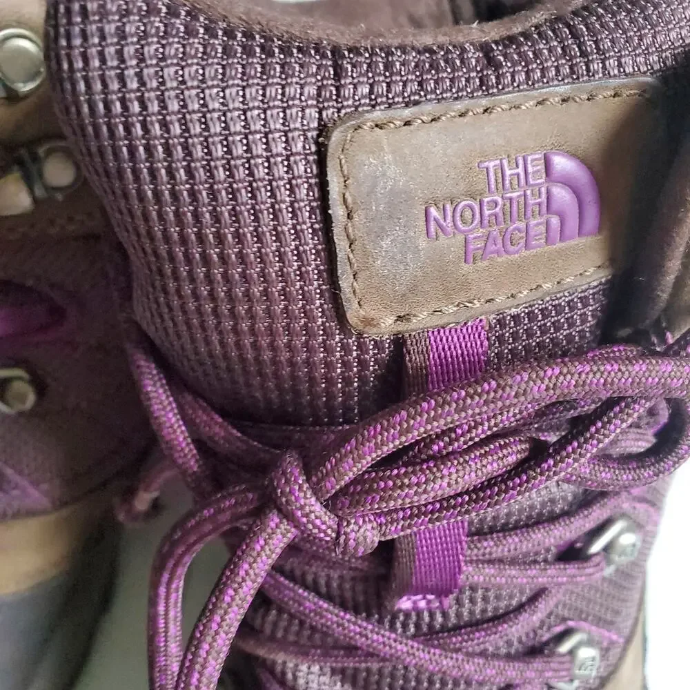 The North Face Womens Brown Purple Primaloft Fall Winter Boots Size 8.5 Quality